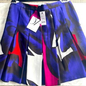 DVF Poppy Leopard Placement Pink Gemma Skirt NWT